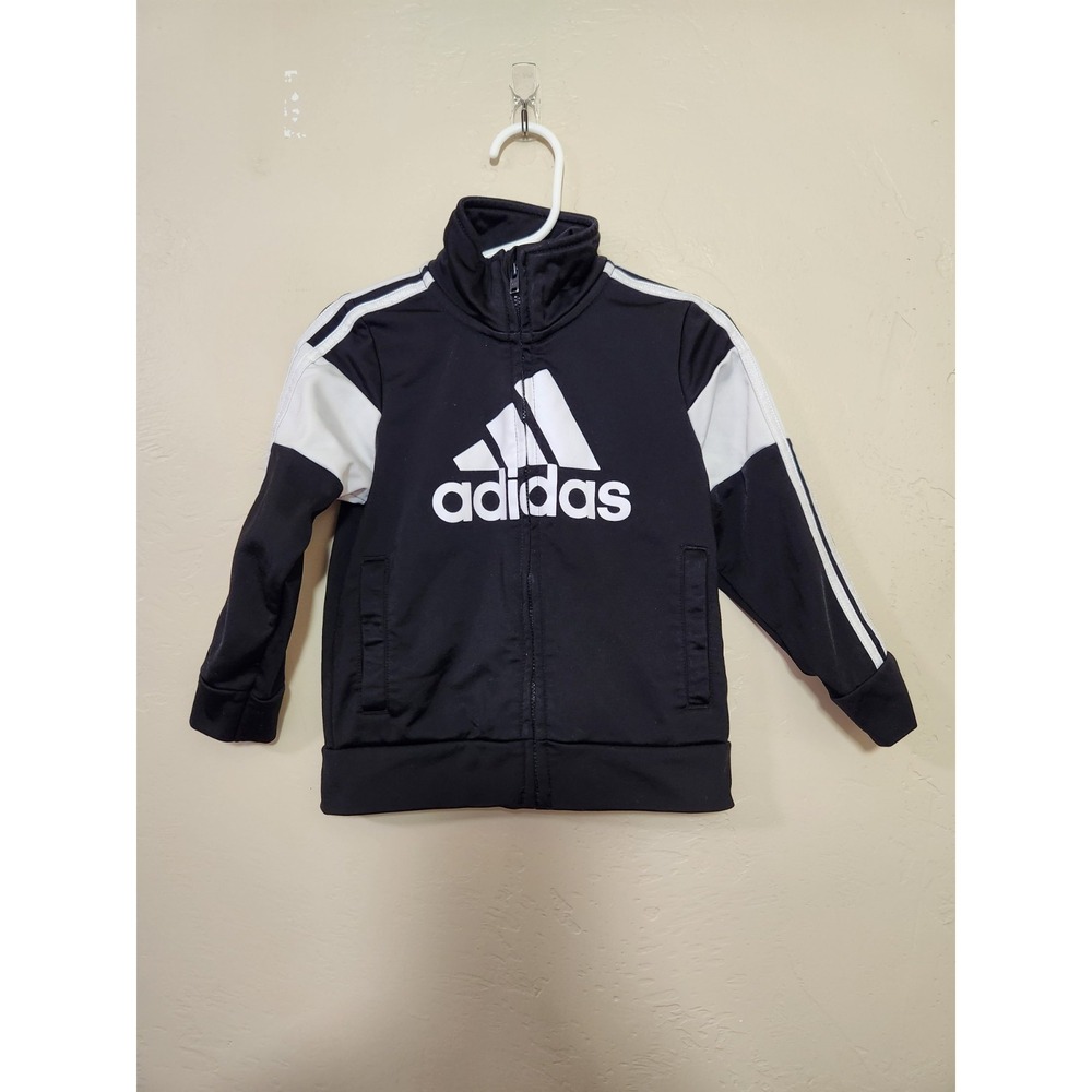 Adidas Zip Up Jacket Youth‎ Size 24 Months Black